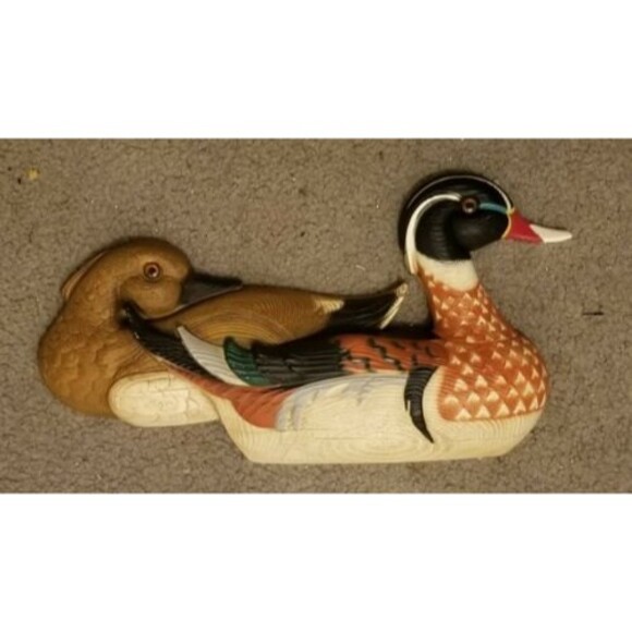 1978 Vintage Duck Decoy Wall Sculptures Burwood Products Company #2240 & #2241 - Picture 3 of 4